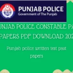 Punjab Police Constable Past Papers Pdf Download