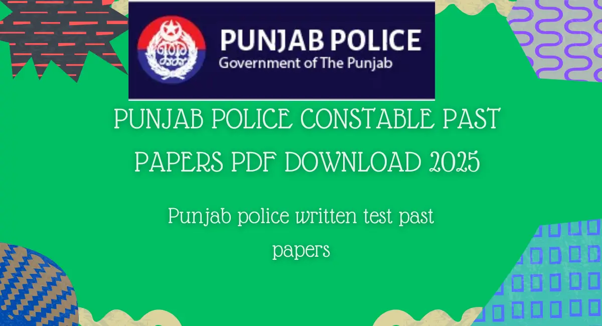 Punjab Police Constable Past Papers Pdf Download